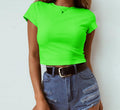 Neon Knit Cropped Tee