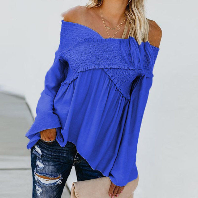 Irregular Hem Off-Shoulder Blouse