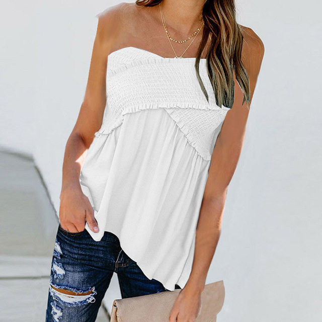 Irregular Hem Off-Shoulder Blouse