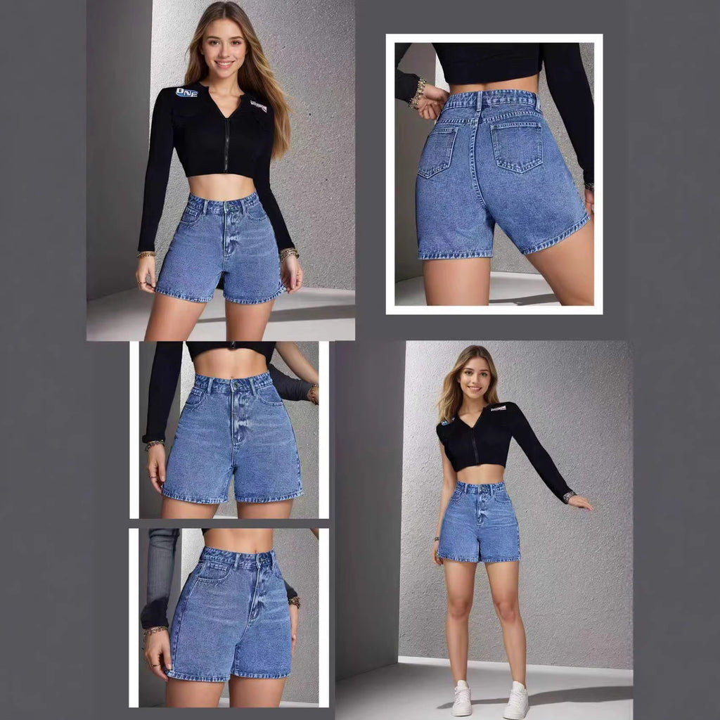 Vintage Non-stretch Denim Shorts