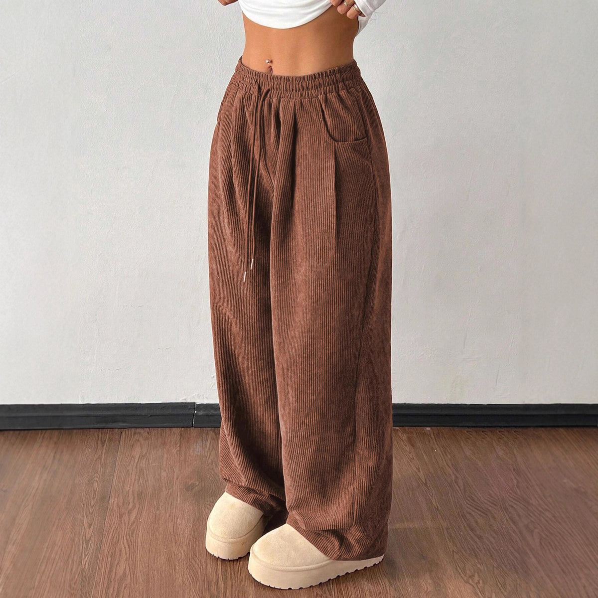 Drapey Wide-Leg Pants