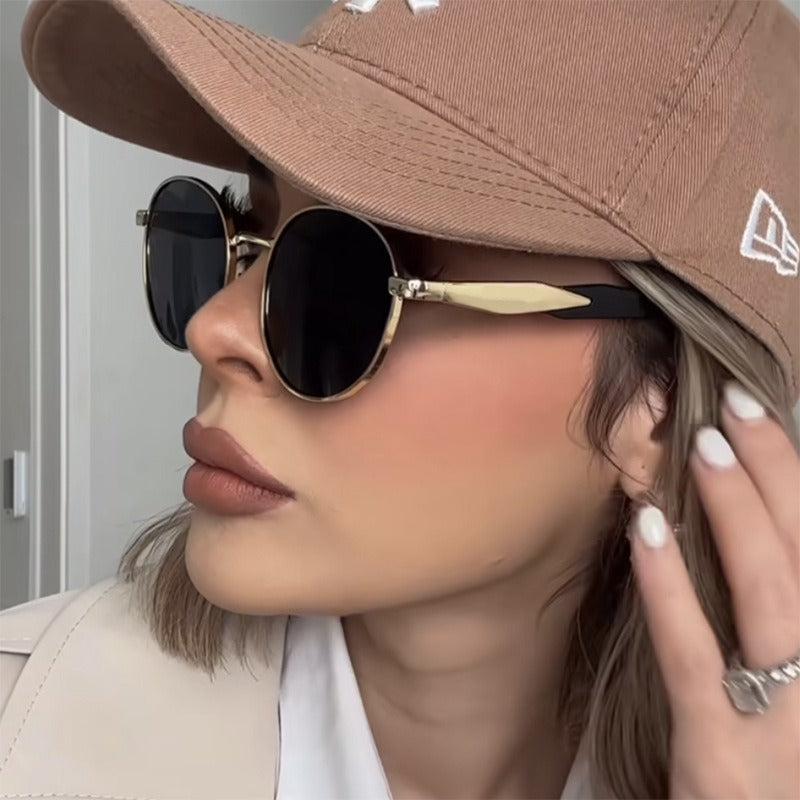 Metal Round Frame Sun Glasses