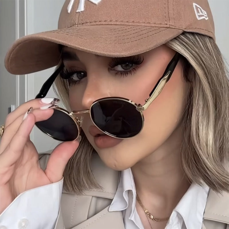 Metal Round Frame Sun Glasses