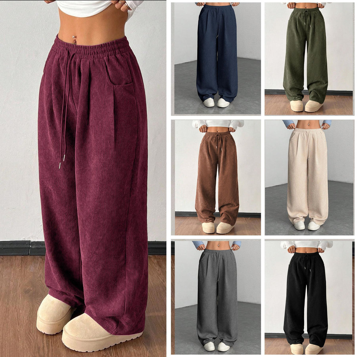 Drapey Wide-Leg Pants