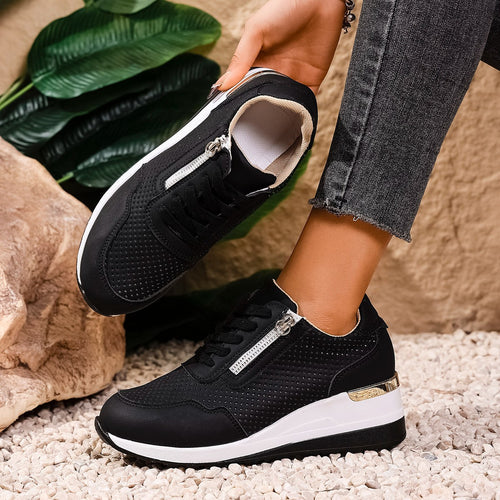 Casual Wedge Lace-Up Shoes