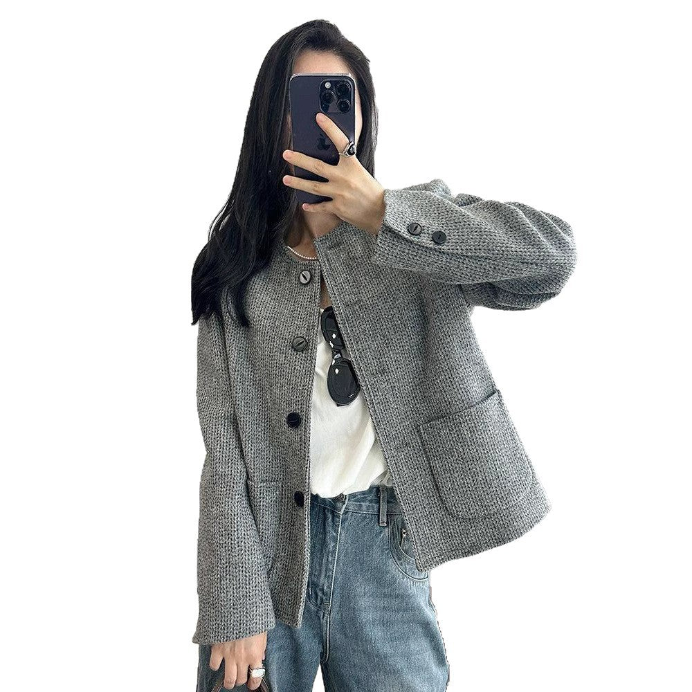 Vintage Elegance Tweed Top