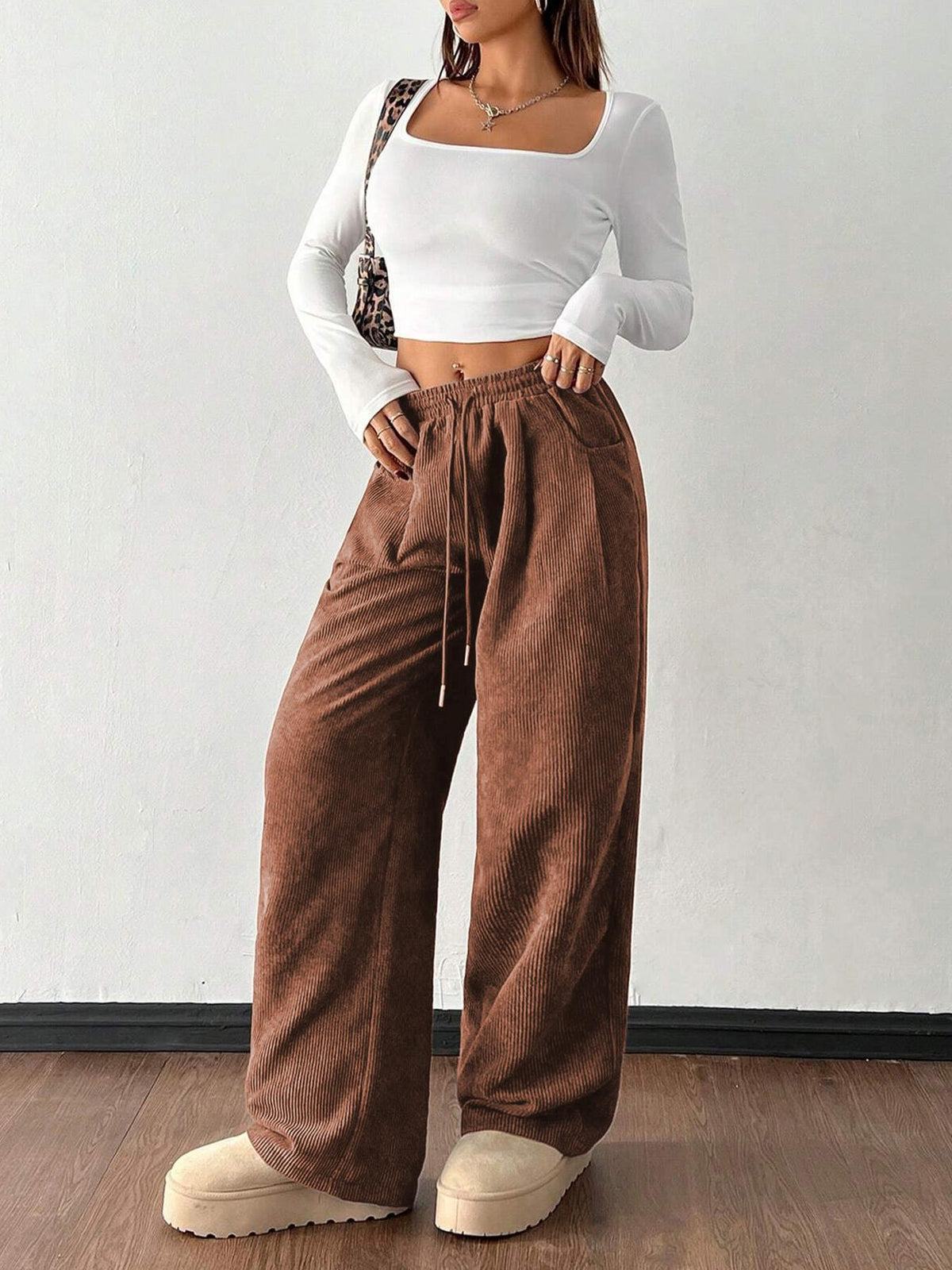 Drapey Wide-Leg Pants