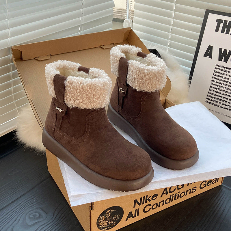 Retro Warm Fuzzy Cotton Shoes