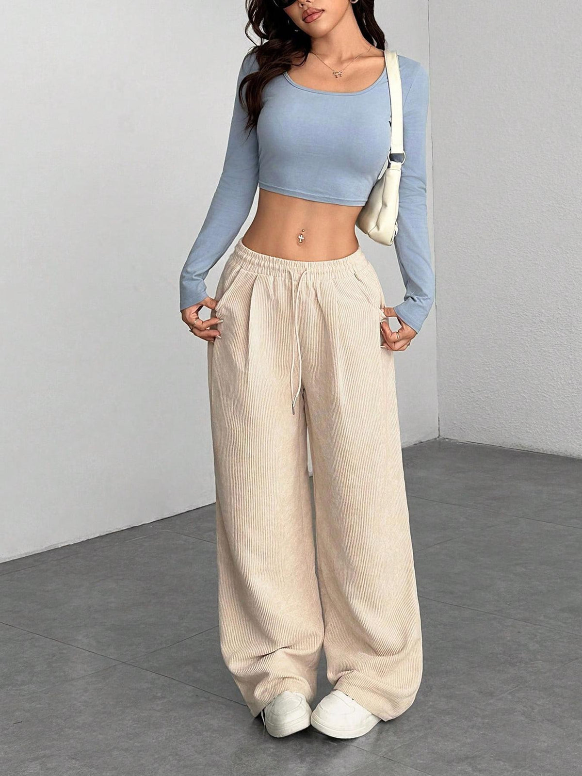 Drapey Wide-Leg Pants