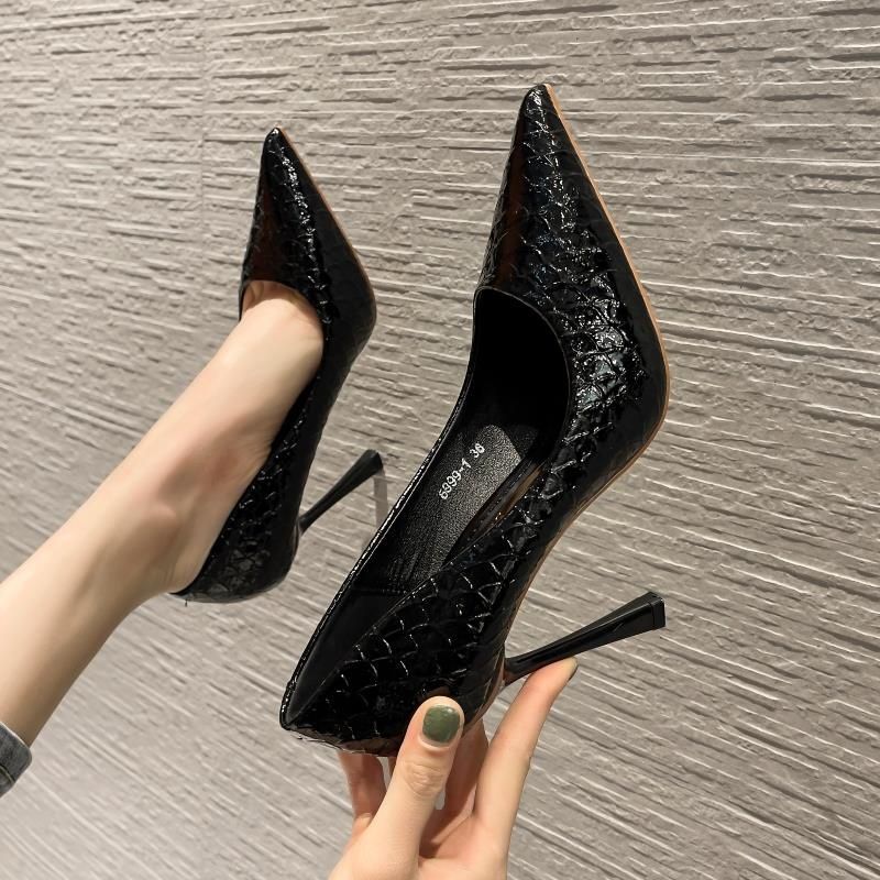 Womens Snake-Print Stiletto Heels With A Sophisticated Style