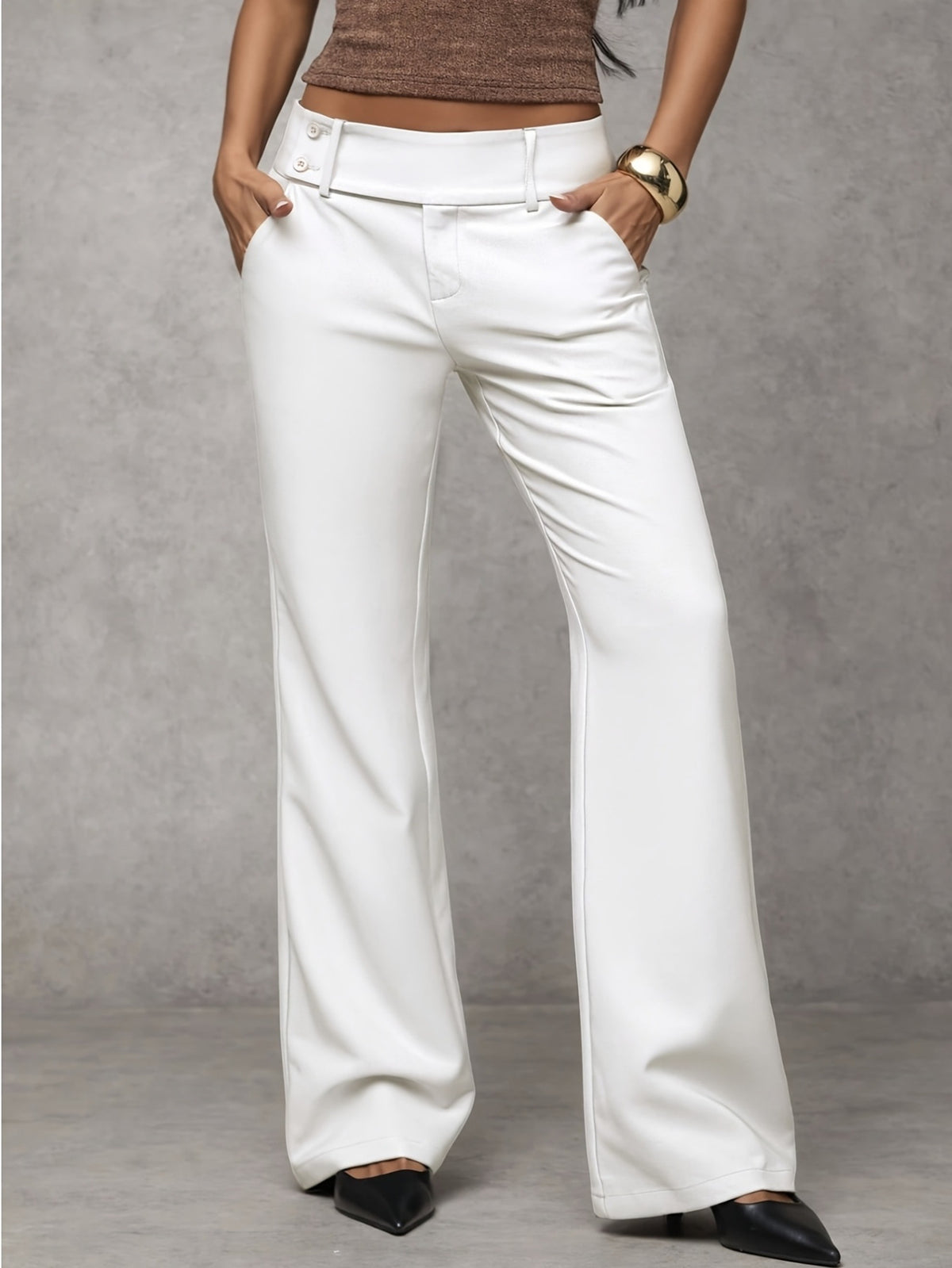 Slimming High-Waist Casual Pants